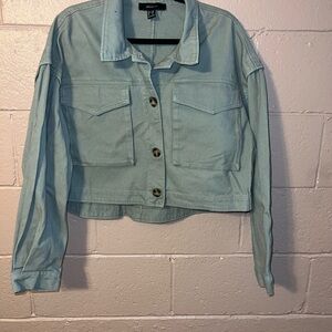 Women's Green Denim Jacket